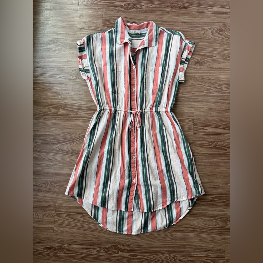Japna Striped Button-Down Dress – Size Large